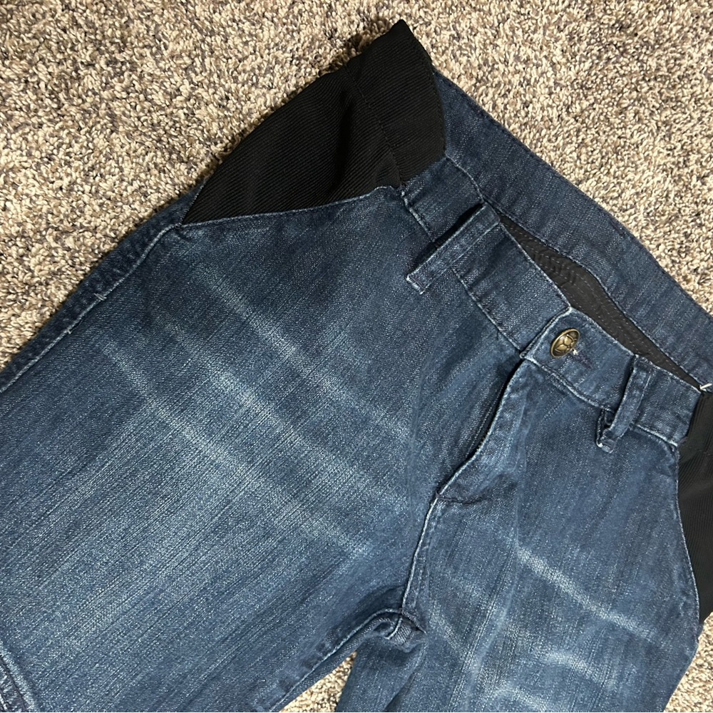 BCBG - Moto Dark Blue Denim Jeans - ankle zips